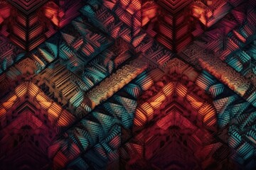 Wall Mural - vibrant abstract patterned background. Generative AI