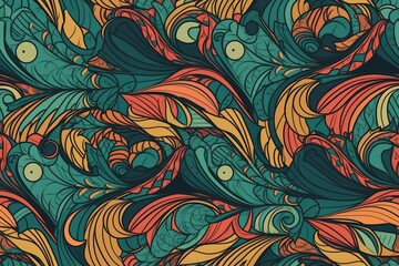 Poster - vibrant and colorful abstract pattern. generative ai