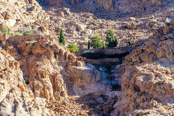 Wall Mural - Landscape in Sinai mountains at the Sinai peninsula in Egypt