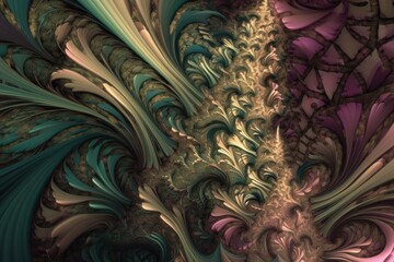 Canvas Print - an abstract digital art design. Generative AI