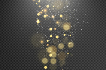 Fototapete - Brilliant gold dust vector shine. Glittering shiny ornaments for background. Vector illustration.	
