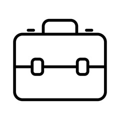 Fototapete - Briefcase icon. Business bag icon. Suitcase, portfolio symbol, linear style pictogram isolated on white.