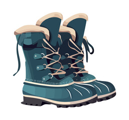 Wall Mural - gray skier boots equipment