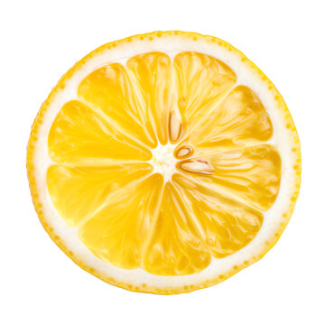 Wall Mural -  - lemon slice isolated on transparent background