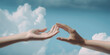 © ADDICTIVE STOCK - Hands connecting with nature in clouds. Generative AI