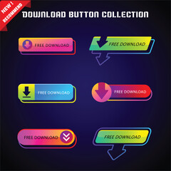 Wall Mural - cta web button collection