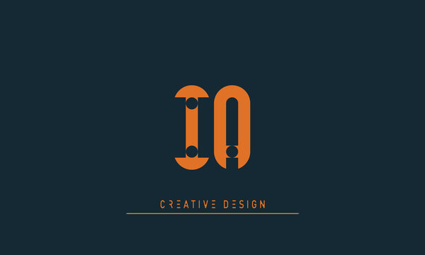 Alphabet letters Initials Monogram logo IA , AI