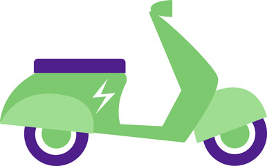 Wall Mural - Electric motorbike vehicle icon illustration