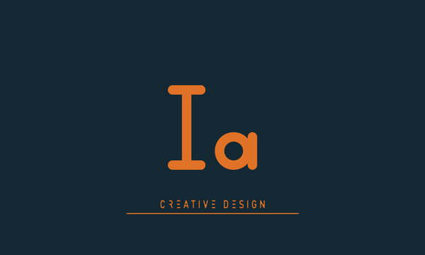 Alphabet letters Initials Monogram logo IA , AI