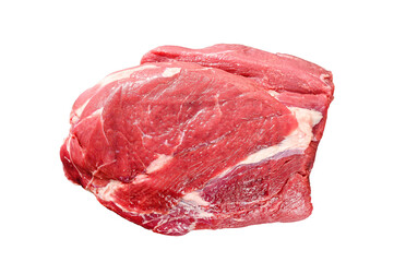 Sticker - Raw brisket beef cut. Black Angus beef.  Isolated, transparent background.