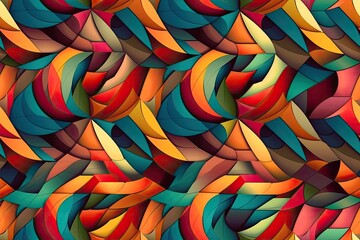 Poster - vibrant and colorful abstract background. Generative AI