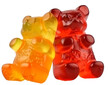 gummy bears isolated on transparent background