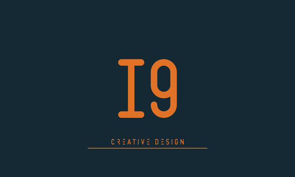 Alphabet letters Initials Monogram logo IF , FI