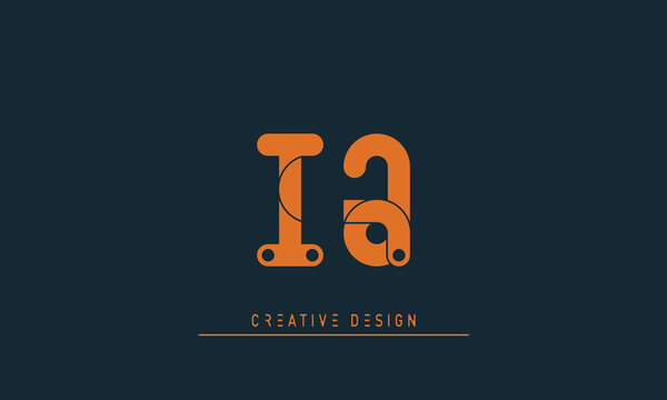 Alphabet letters Initials Monogram logo IJ , JI
