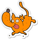 Fototapeta Dinusie - sticker of a cartoon funny dog