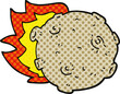 comic book style cartoon asteroid