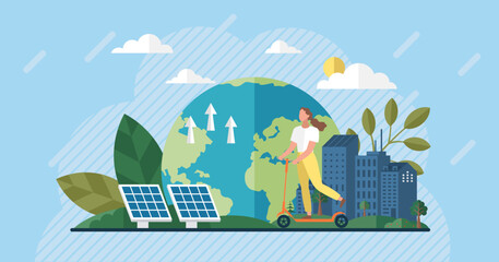 Wall Mural - earth day. international mother earth day. social poster, banner or card. environmental problems pro