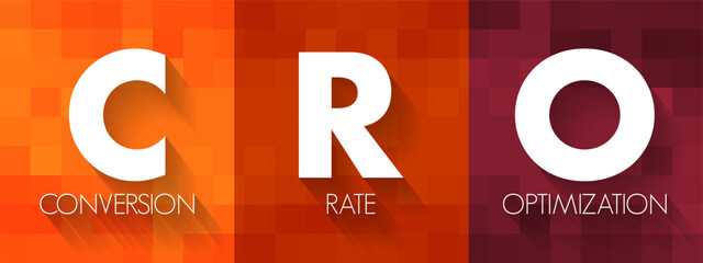 Poster - cro conversion rate optimization - process of increasing the percentage of conversions from a websit