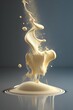 © unalcreative - 3d image of cream splash - generative ai