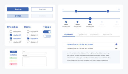 Responsive website ui kit light theme