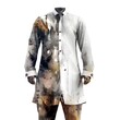 © CSS Studio - Digital art of a Desi Kurta Pajama fashion design, textured, and colourful on white background. Generative AI.