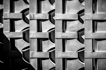 Poster - Abstract patterns monochrome background. High resolution black and white image