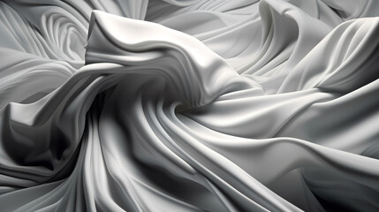 3d render, abstract background with folded textile. Generative Ai