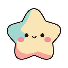 Sticker - cute space star comic smiling character