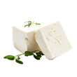 feta cheese isolated on transparent background