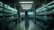 © S... - Young woman in a drugstore.generative ai