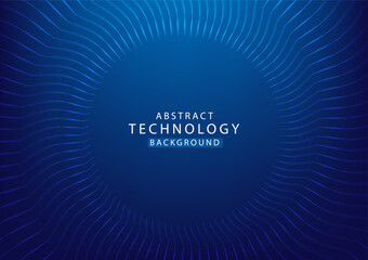 Poster - Abstract circle technology blue background. Concept technology, innovation, big data, Ai, network, business, modern