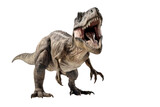 T-Rex dinosaur isolated on transparent background. Ai generated.