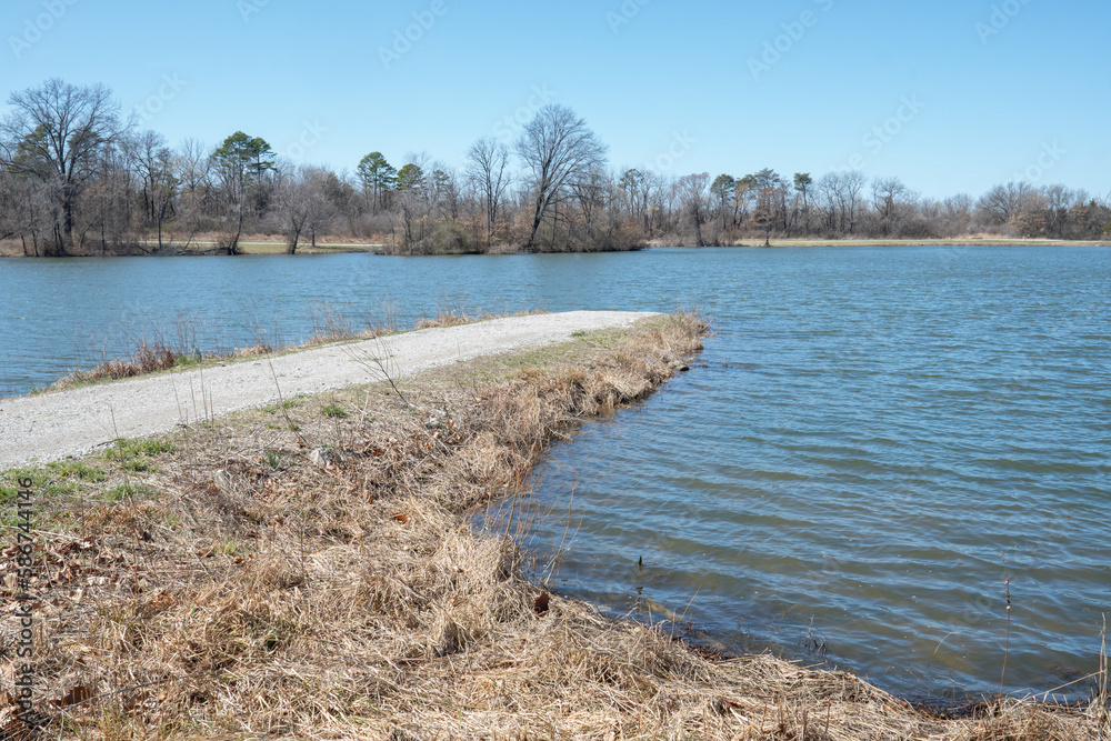 Launch Ramp Water narrow cement boat launch ramp at a small area lake for trailer ...