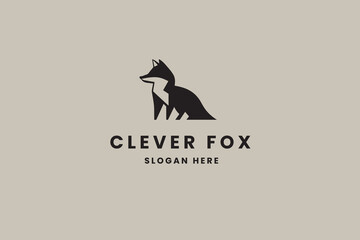 abstract fox logo, animal vector, business brand