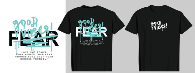 Good vibes graffiti urban street style slogan text. Vector illustration design for fashion graphics, t-shirt prints.