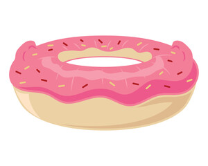 Sticker - donut with strawberry cream