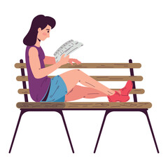 Poster - One person sitting on bench