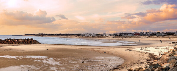 Wall Mural - Corporation Beach in Cape Cod, Massachusetts at sunset.