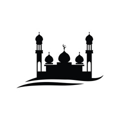 Wall Mural - Mosque icon vector illustration silhouette