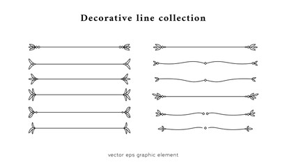 decorative line divider graphic element collection