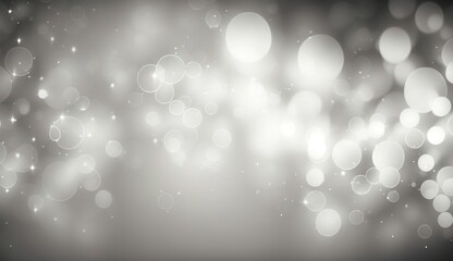 Wall Mural - white lights background texture abstract christmas decoration. winter sparkle silver bokeh, 3d rende