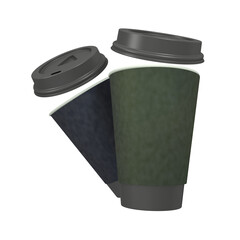 Coffee cup icon isolated 3d render illustration