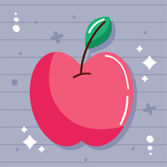 Poster - fresh apple fruit red