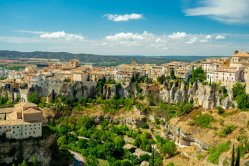 Poster - Cuenca, Spain. View over the old town	