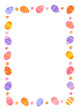 Happy Easter vector illustrations. Trendy Easter design frame with flowers and eggs in soft colors.