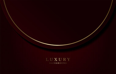 Wall Mural - Red dark texture background with round frame element