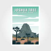 Joshua Tree National Park Poster Vector Illustration Design.