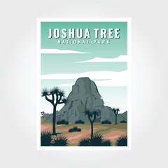 Joshua Tree National Park poster vector illustration design.