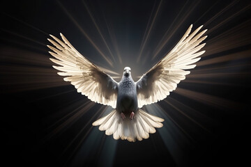 Dove of peace, banner, Generative AI