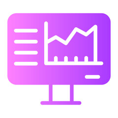 Wall Mural - stock market gradient icon